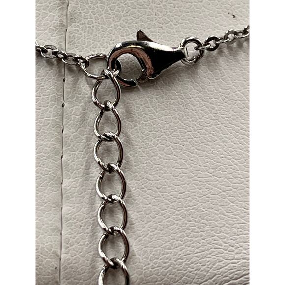 Stauer Designer Signed Sterling Silver Teardeop CZ Tennis Lariat Fancy Necklace - Picture 7 of 8